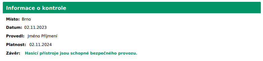 Informace o revizi