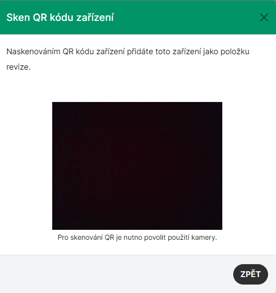 Skenování QR kódu